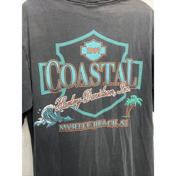 Vintage 1997 Single Stitch Harley Davidson T Shirt Size Large USA Made - Picture 2 of 10